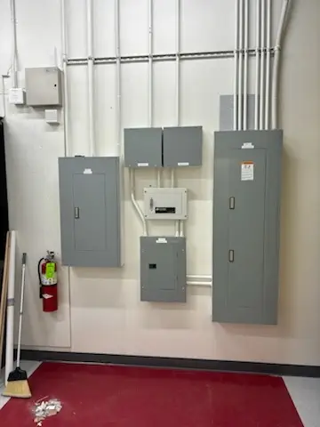 neatly installed electrical boxes